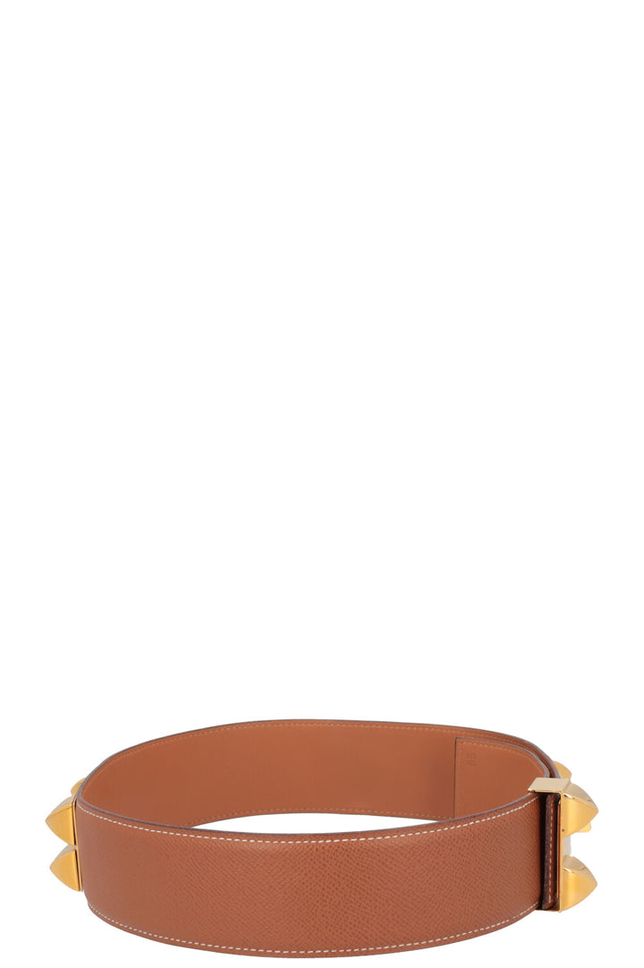 HERMÈS Collier De Chien 50 Belt Gold Epsom