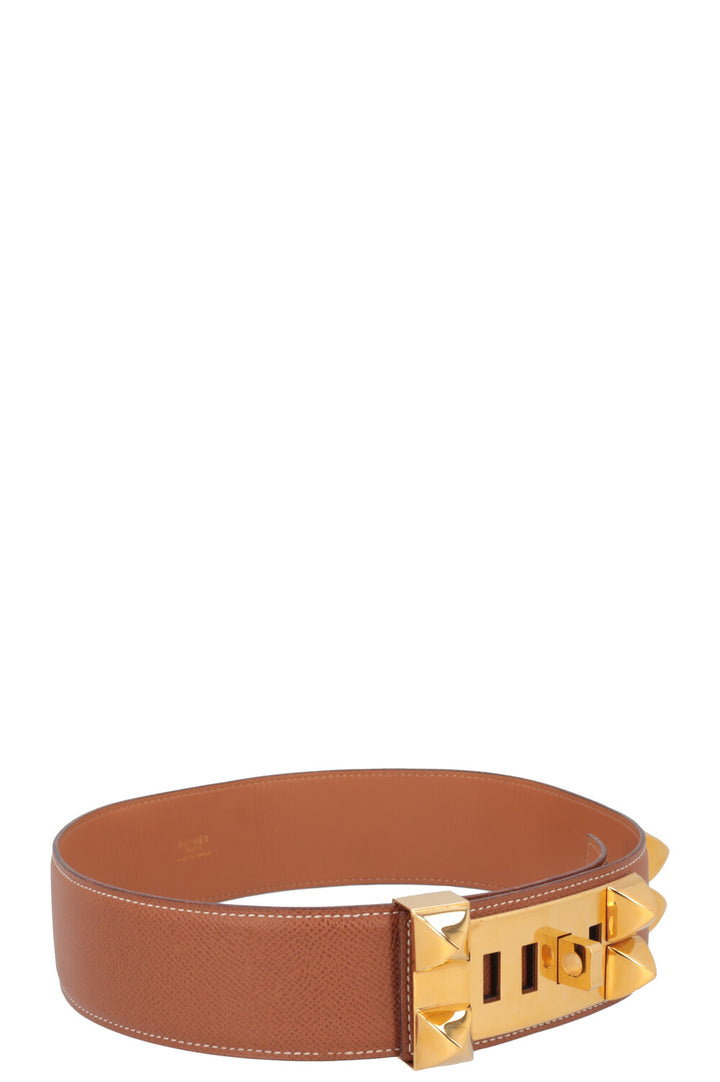 HERMÈS Collier De Chien 50 Belt Gold Epsom