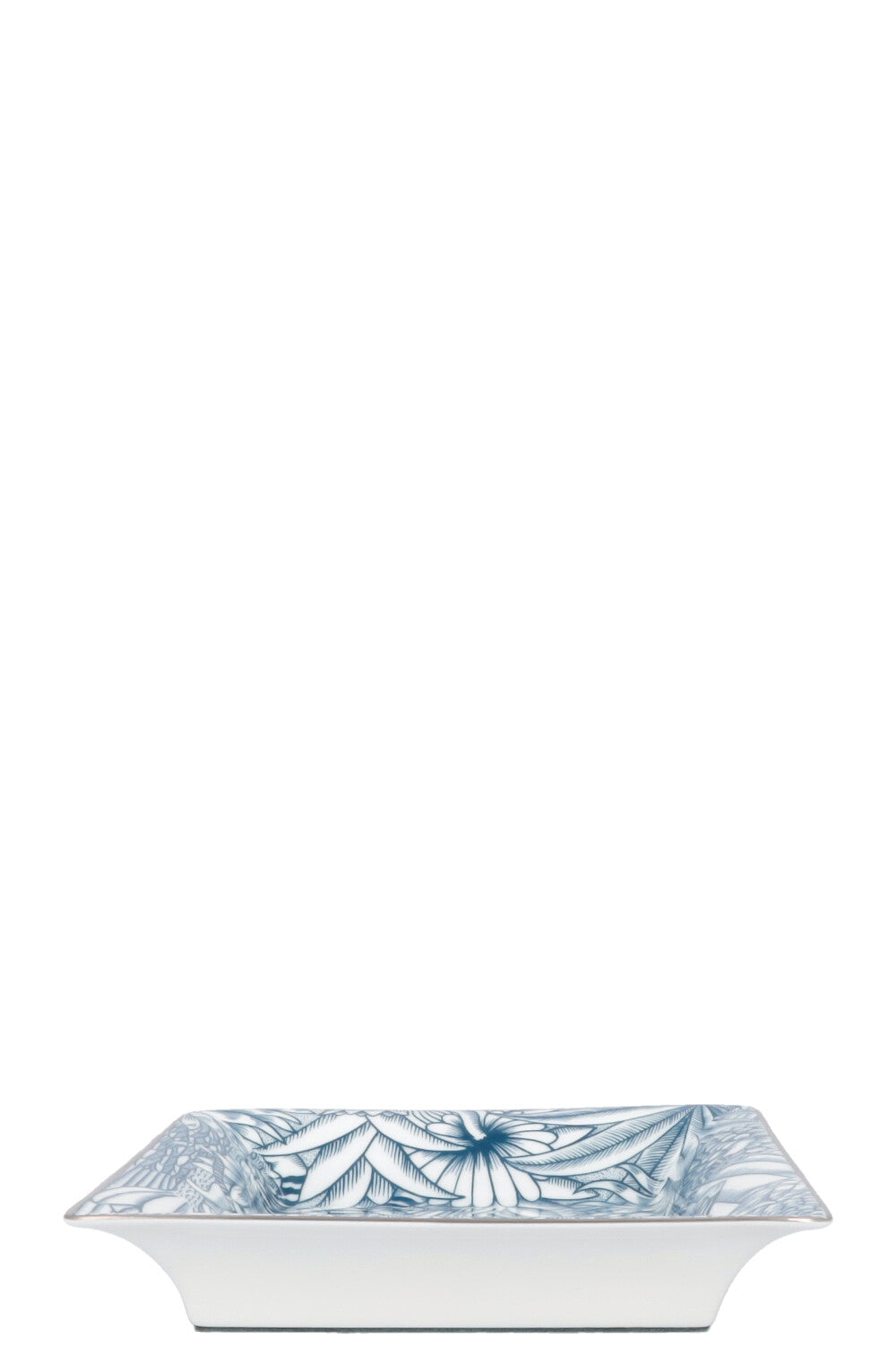 HERMÈS Trinket Tray Zebre Camoufle Bleu Cobalt Ceramic