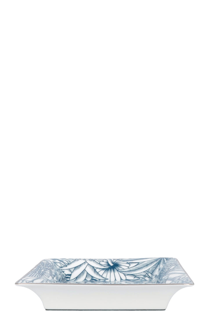 HERMÈS Trinket Tray Zebre Camoufle Bleu Cobalt Ceramic