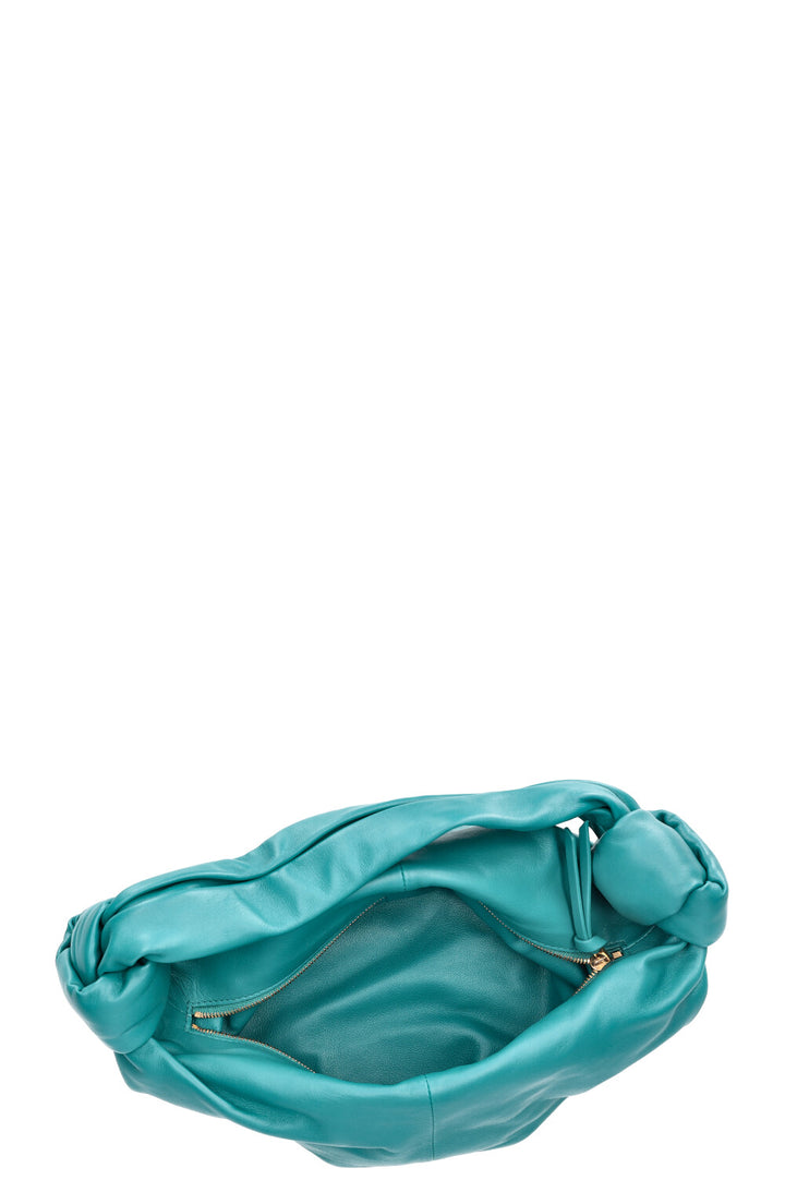 BOTTEGA VENETA Mini Double Knot Hobo Bag Petrol