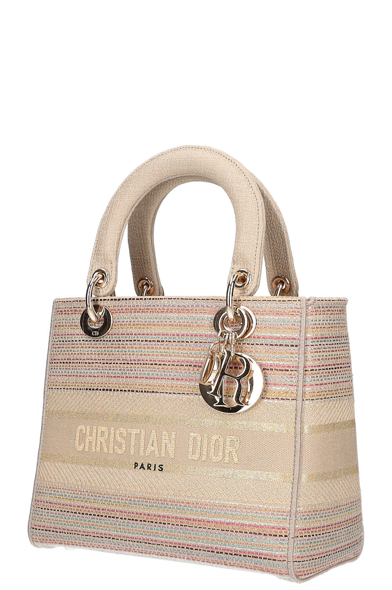 CHRISTIAN DIOR Lady Dior Bag Medium Gold Collection