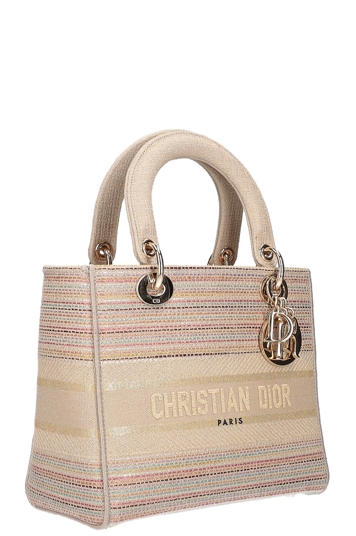 CHRISTIAN DIOR Lady Dior Bag Medium Gold Collection