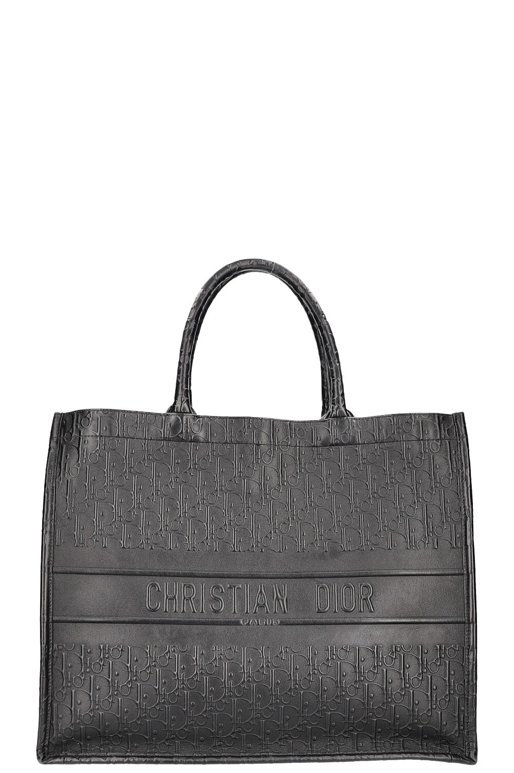 CHRISTIAN DIOR Book Tote Large Leather Black