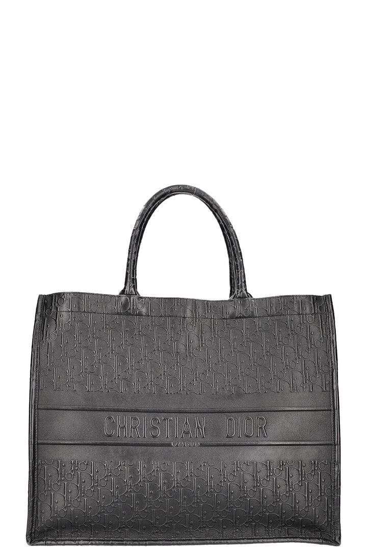 CHRISTIAN DIOR Book Tote Large Leather Black