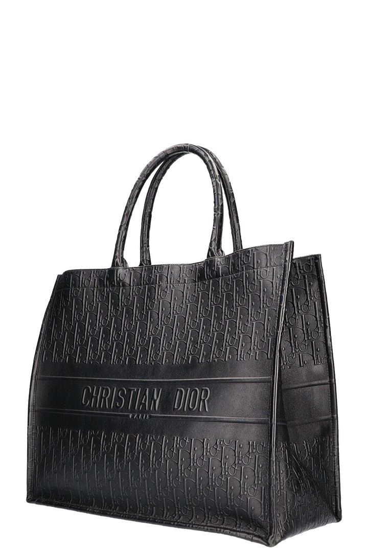 CHRISTIAN DIOR Book Tote Large Leather Black