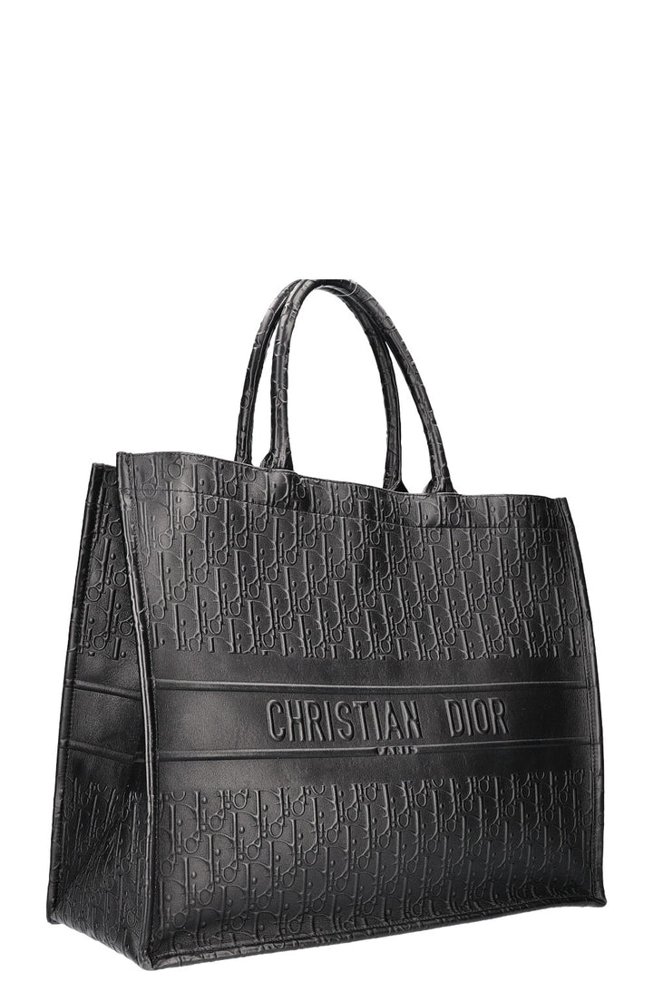 CHRISTIAN DIOR Book Tote Large Leather Black