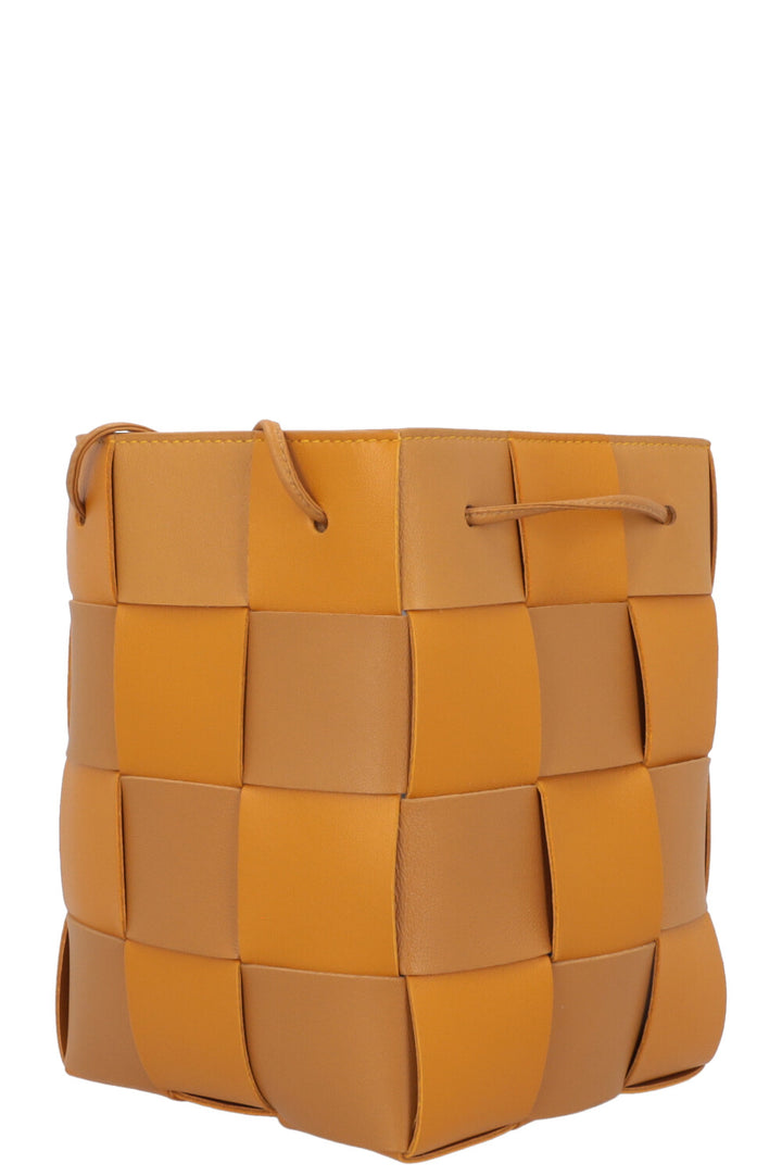 BOTTEGA VENETA Small Cassette Bucket Bag Leather Brown