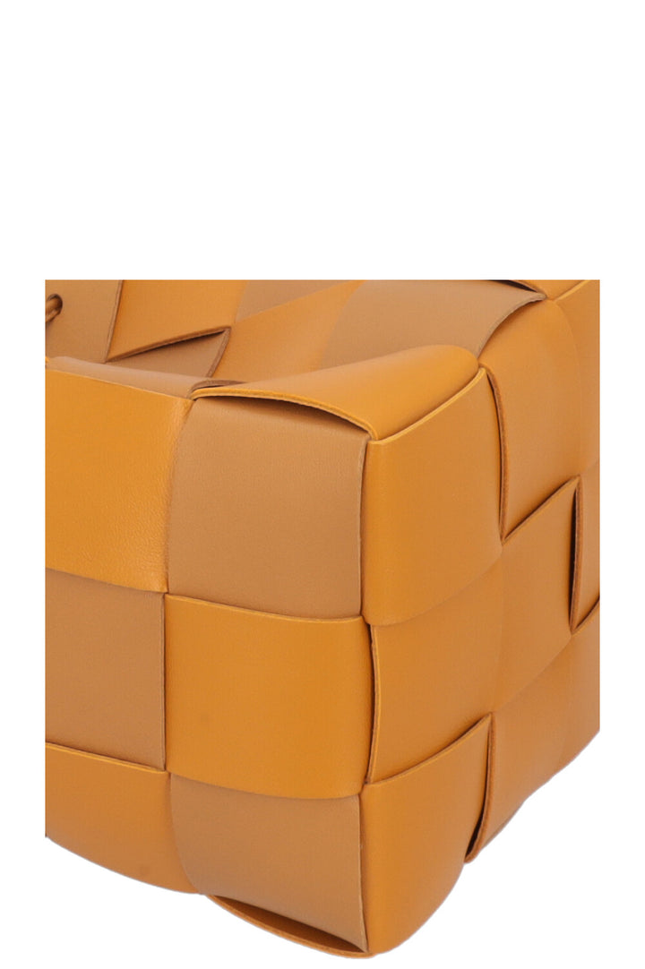 BOTTEGA VENETA Small Cassette Bucket Bag Leather Brown