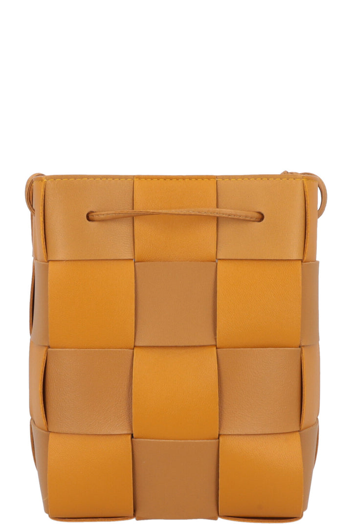 BOTTEGA VENETA Small Cassette Bucket Bag Leather Brown