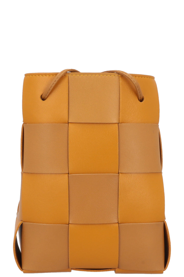 BOTTEGA VENETA Small Cassette Bucket Bag Leather Brown