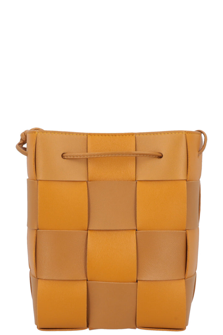 BOTTEGA VENETA Small Cassette Bucket Bag Leather Brown