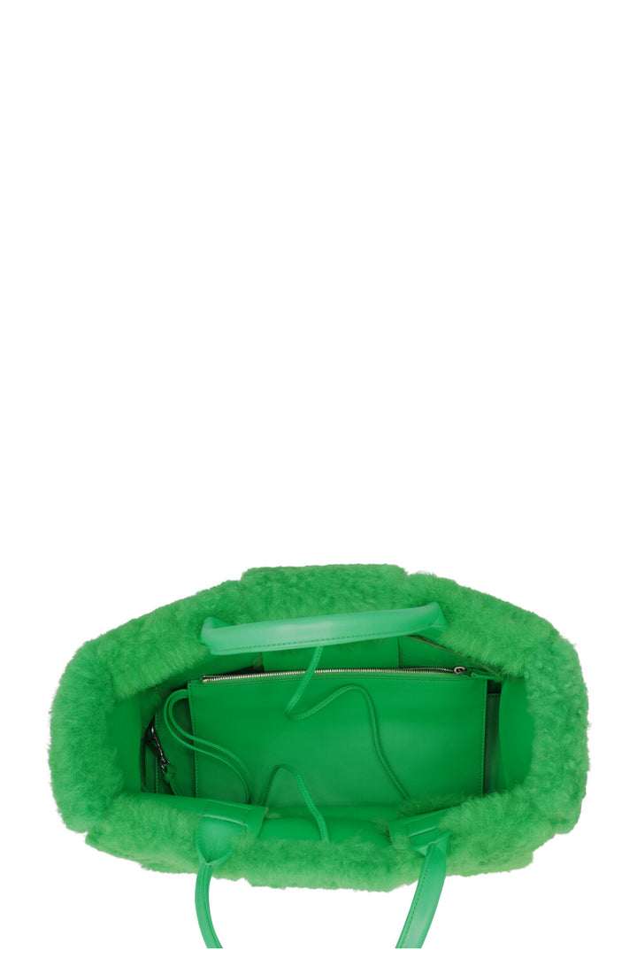 BOTTEGA VENETA Arco Shearling Bag Parakeet