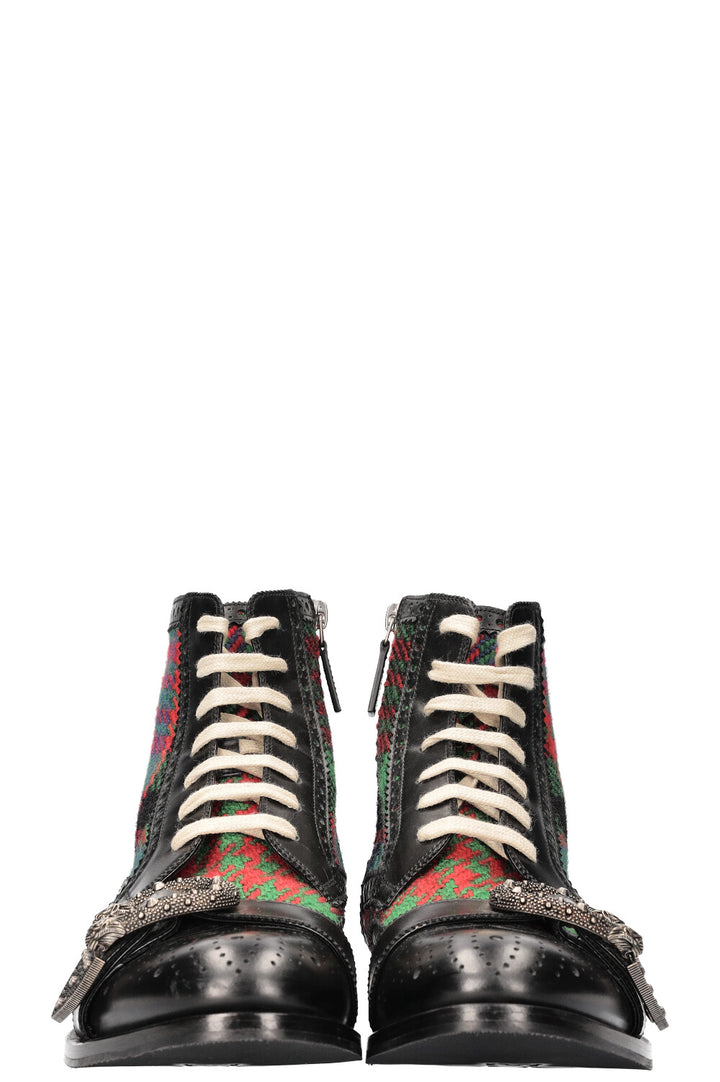 GUCCI Queercore Tartan Brogue Ankle Boots