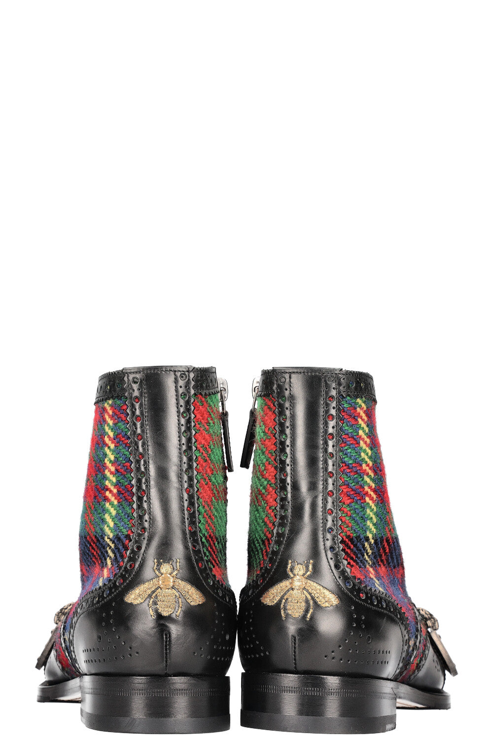 GUCCI Queercore Tartan Brogue Ankle Boots