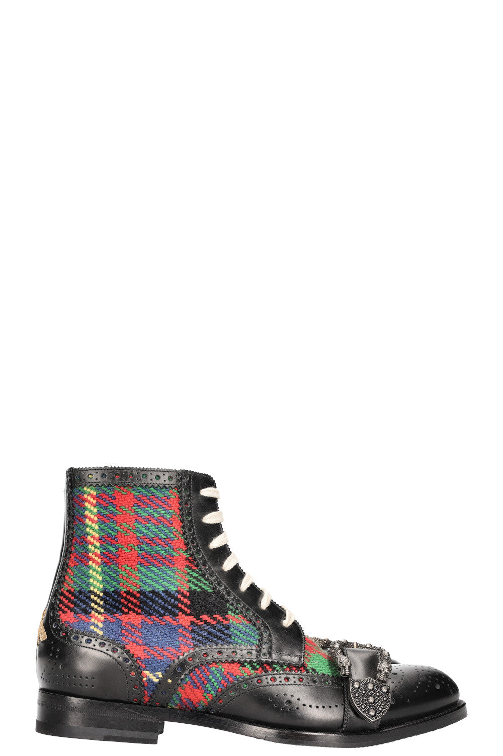 GUCCI Queercore Tartan Brogue Ankle Boots