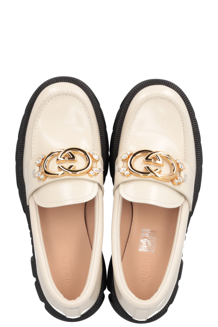 GUCCI Loafers Leather White