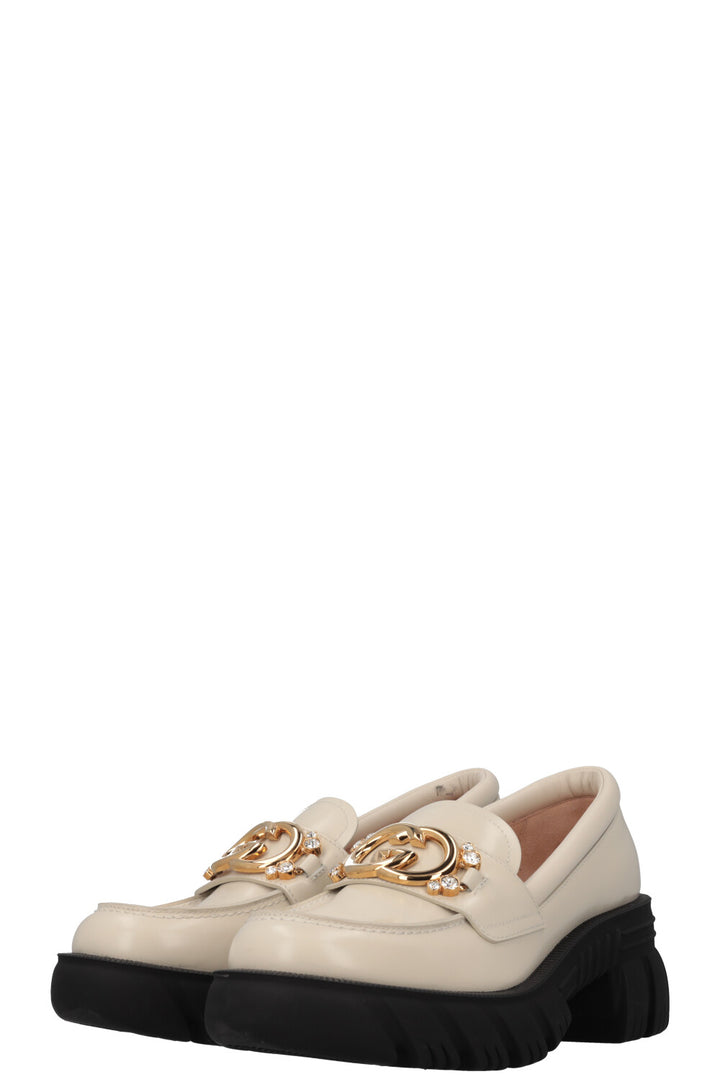 GUCCI Loafers Leather White