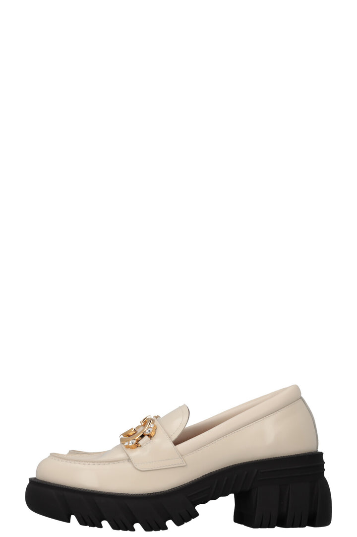 GUCCI Loafers Leather White