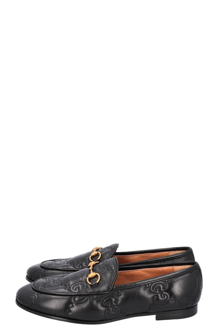 GUCCI Mocassins GG brodés Jordaan Noir