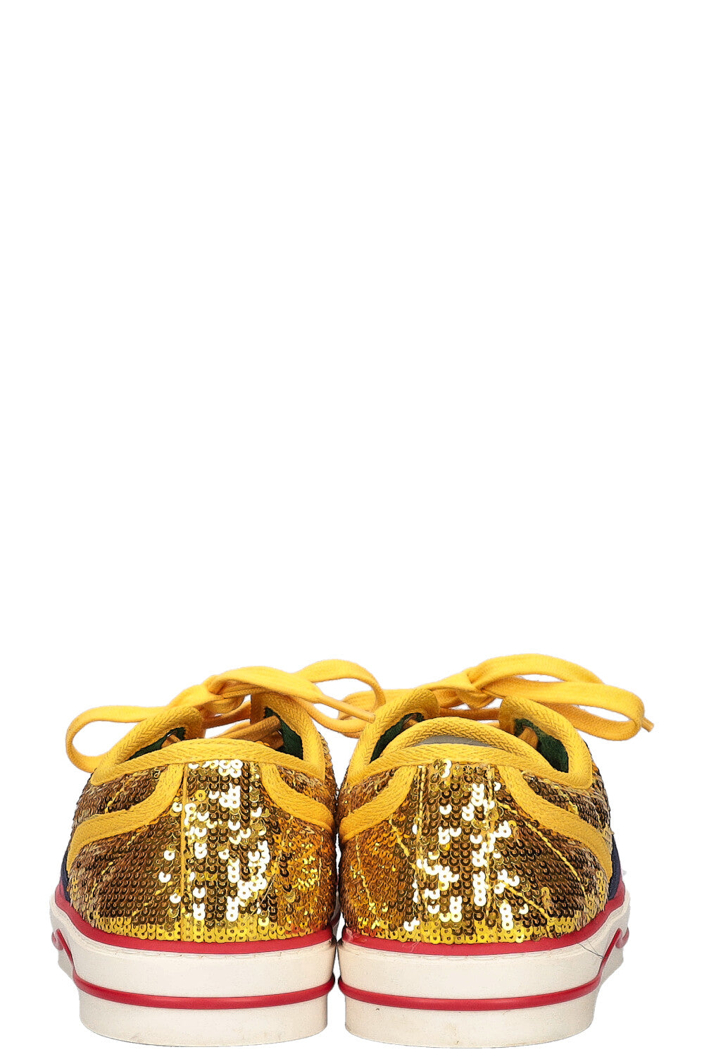 GUCCI Tennis 1977 Sequin Gold Sneakers