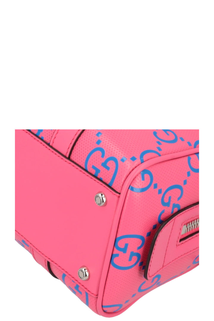GUCCI Giant GG Mini Duffle Bag Pink Blue