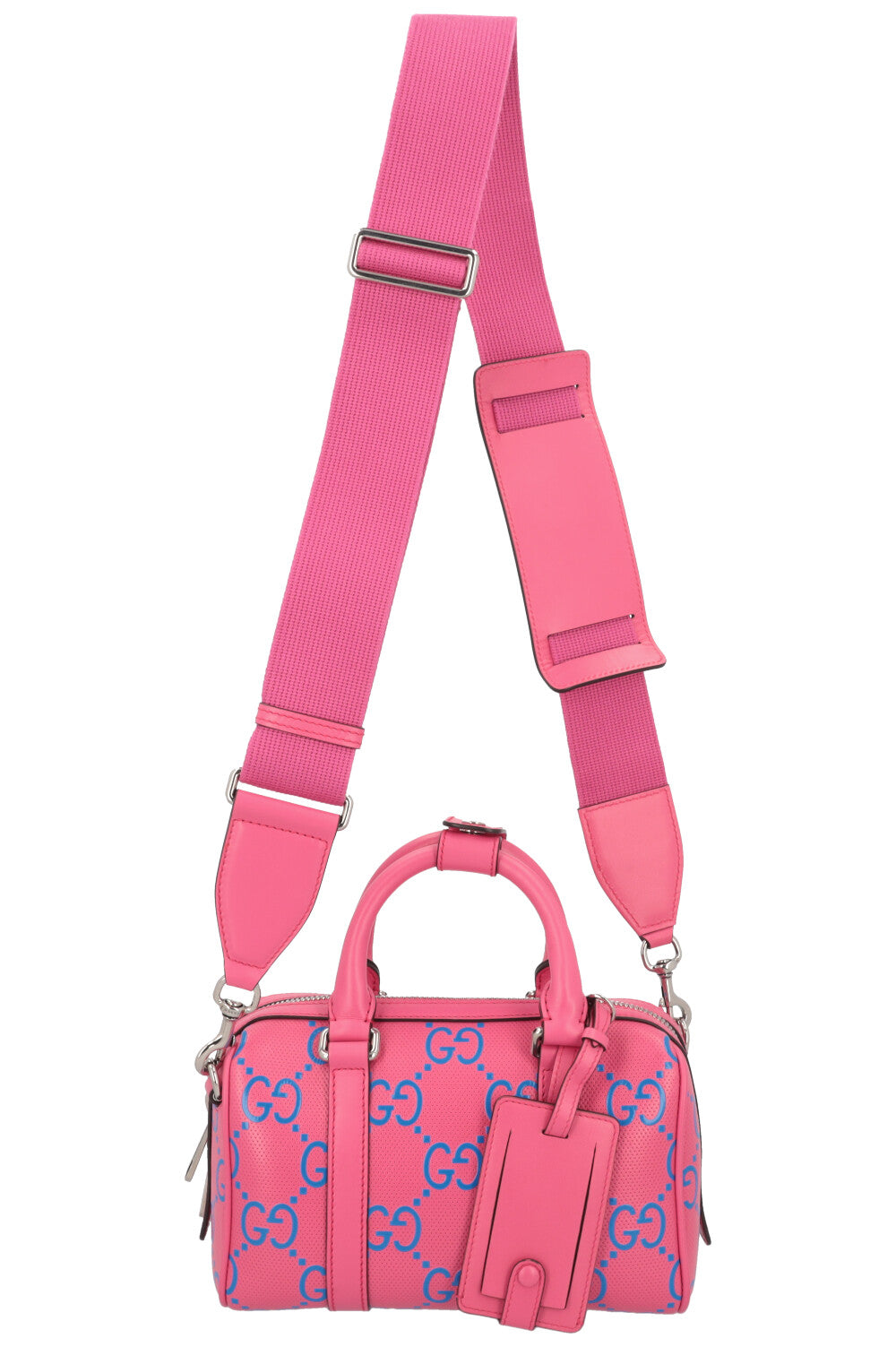 GUCCI Giant GG Mini Duffle Bag Pink Blue