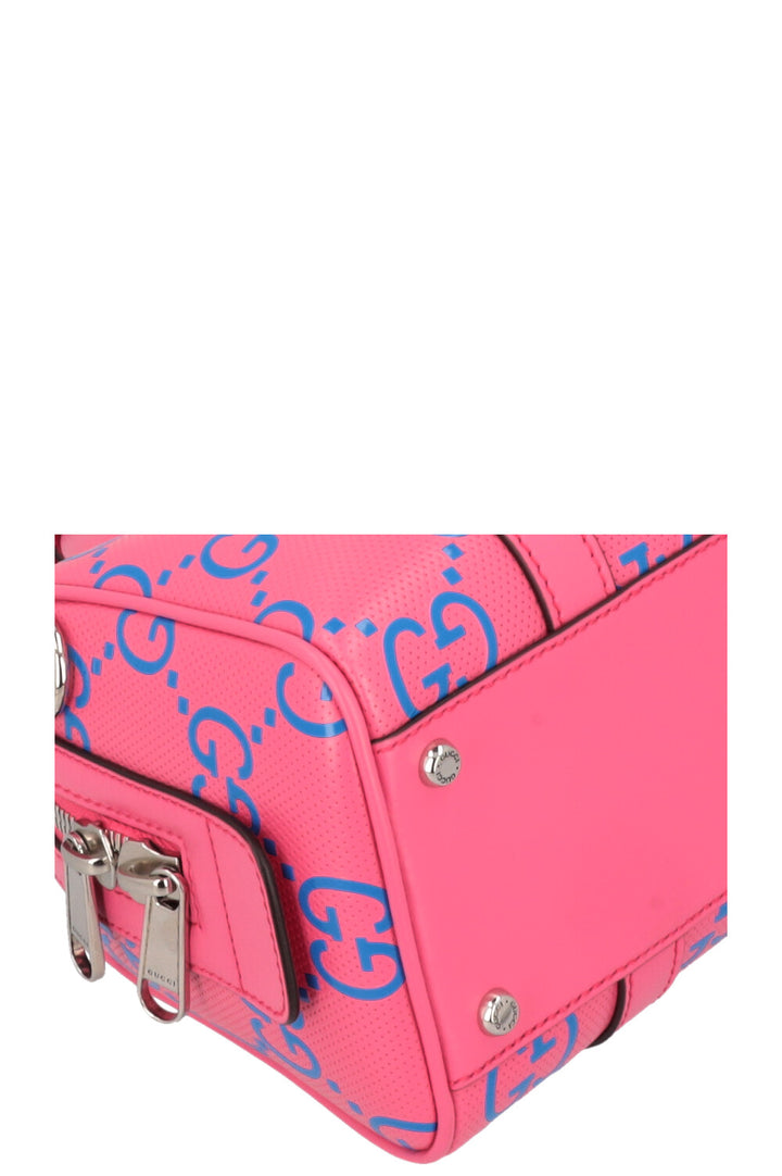 GUCCI Giant GG Mini Duffle Bag Pink Blue