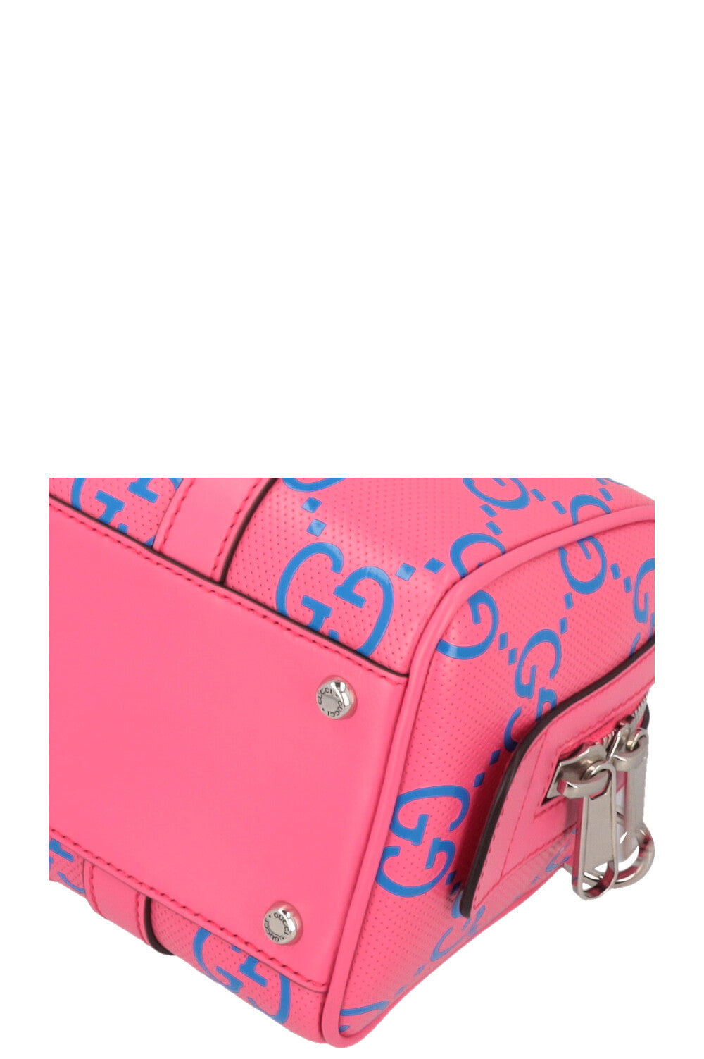 GUCCI Giant GG Mini Duffle Bag Pink Blue
