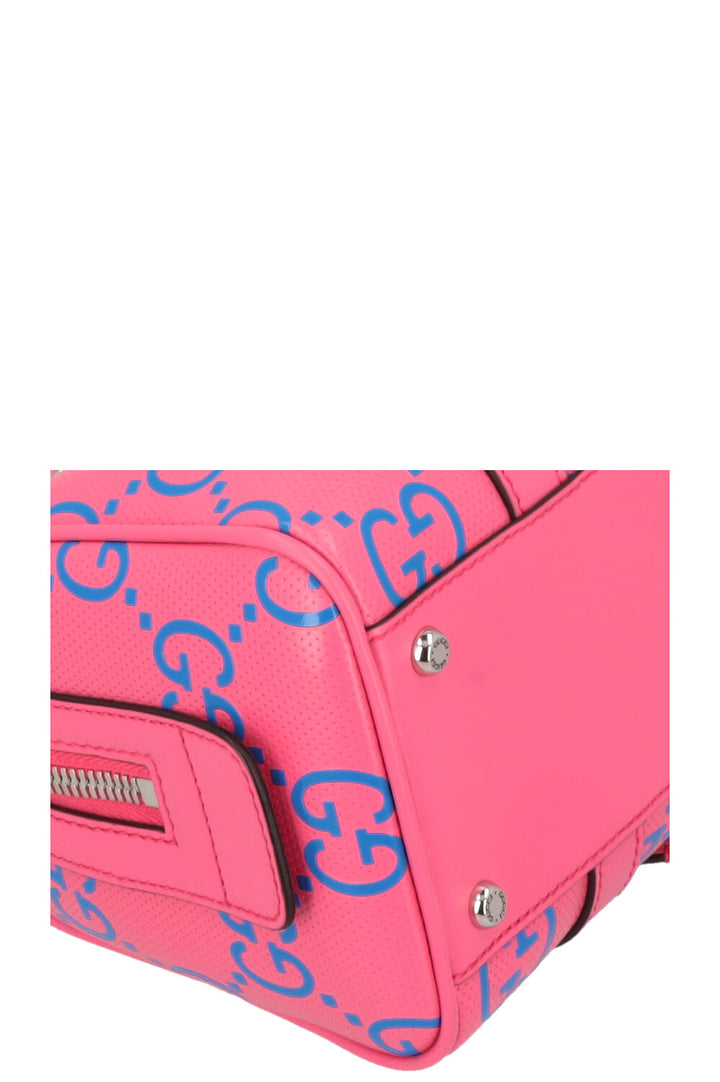 GUCCI Giant GG Mini Duffle Bag Pink Blue
