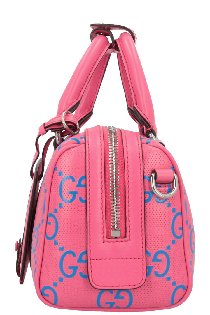 GUCCI Giant GG Mini Duffle Bag Pink Blue