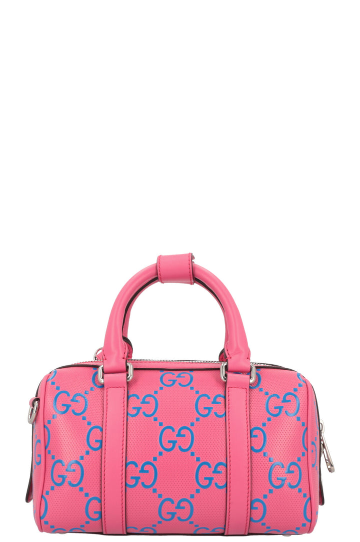 GUCCI Giant GG Mini Duffle Bag Pink Blue