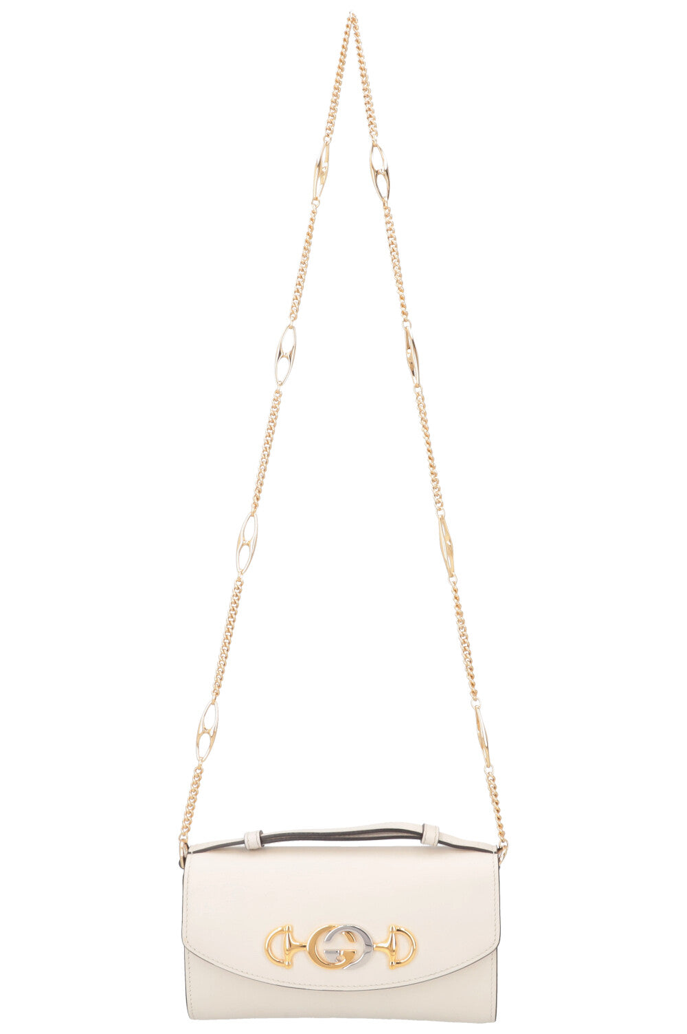 GUCCI Zumi Top Handle Wallet On Chain White