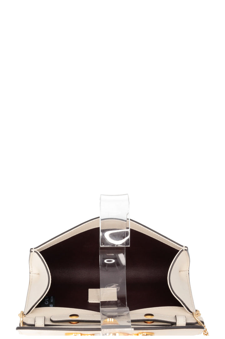 GUCCI Zumi Top Handle Wallet On Chain White