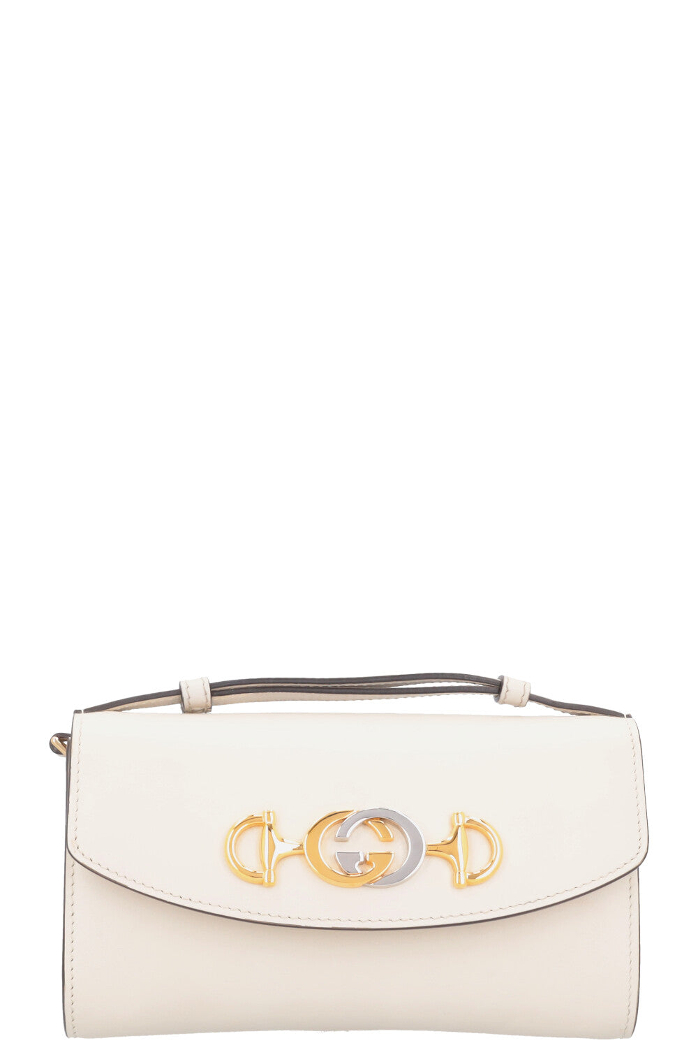 GUCCI Zumi Top Handle Wallet On Chain White