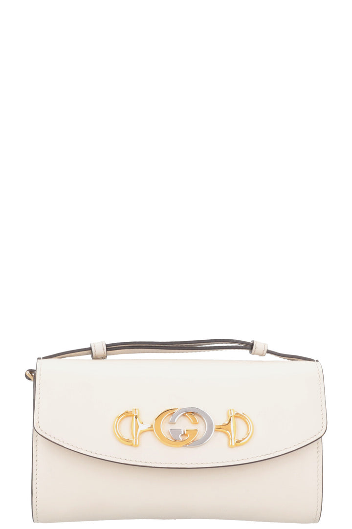 GUCCI Zumi Top Handle Wallet On Chain White