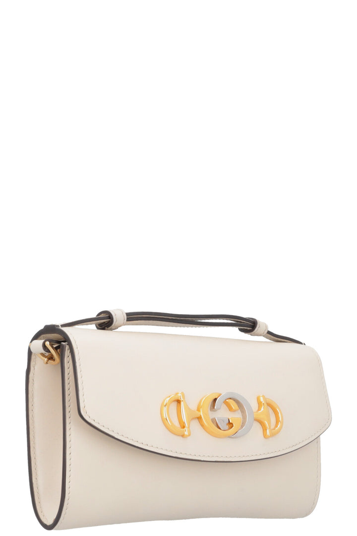 GUCCI Zumi Top Handle Wallet On Chain White
