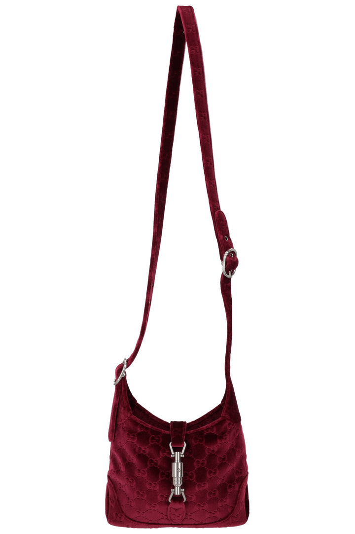 GUCCI Mini Jackie 1961 Velvet Jacquard Burgundy