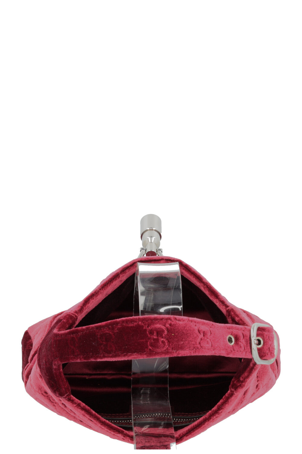 GUCCI Mini Jackie 1961 Velvet Jacquard Burgundy
