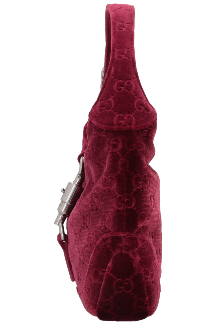 GUCCI Mini Jackie 1961 Velvet Jacquard Burgundy