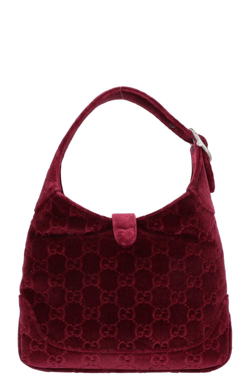 GUCCI Mini Jackie 1961 Velvet Jacquard Burgundy
