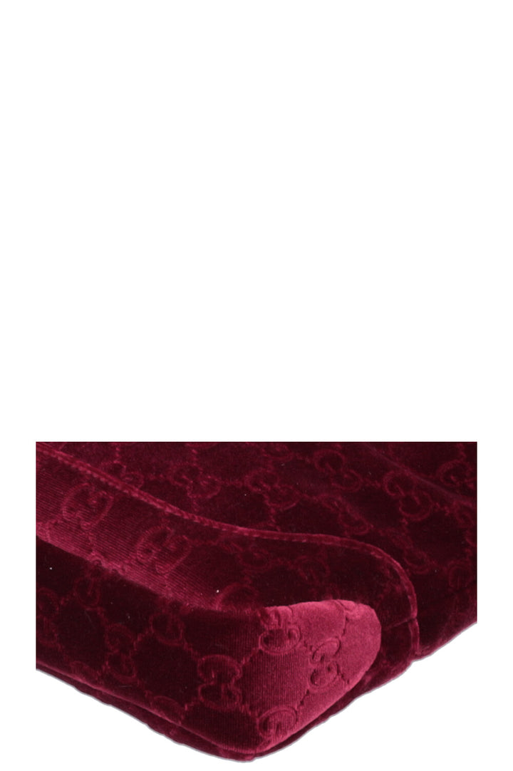 GUCCI Mini Jackie 1961 Velvet Jacquard Burgundy