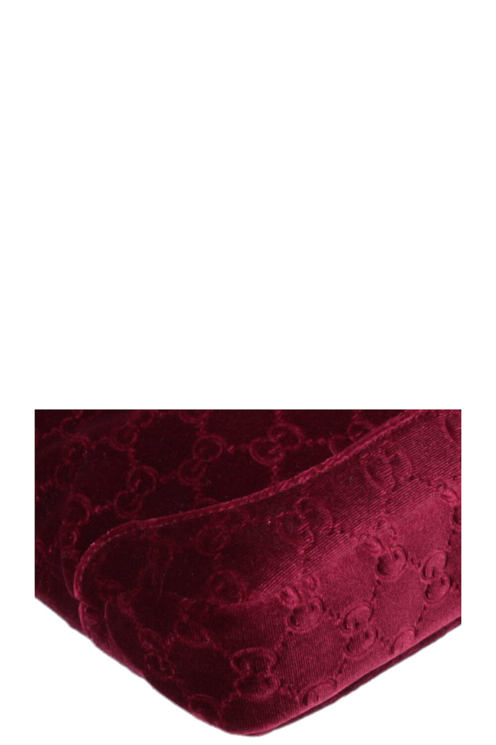 GUCCI Mini Jackie 1961 Velvet Jacquard Burgundy