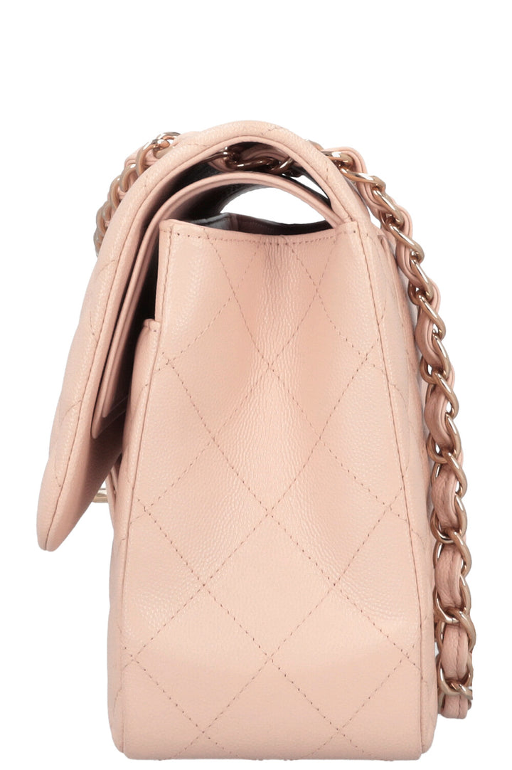 CHANEL Large Double Flap Bag Caviar Rose