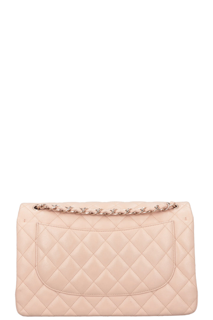 CHANEL Large Double Flap Bag Caviar Rose