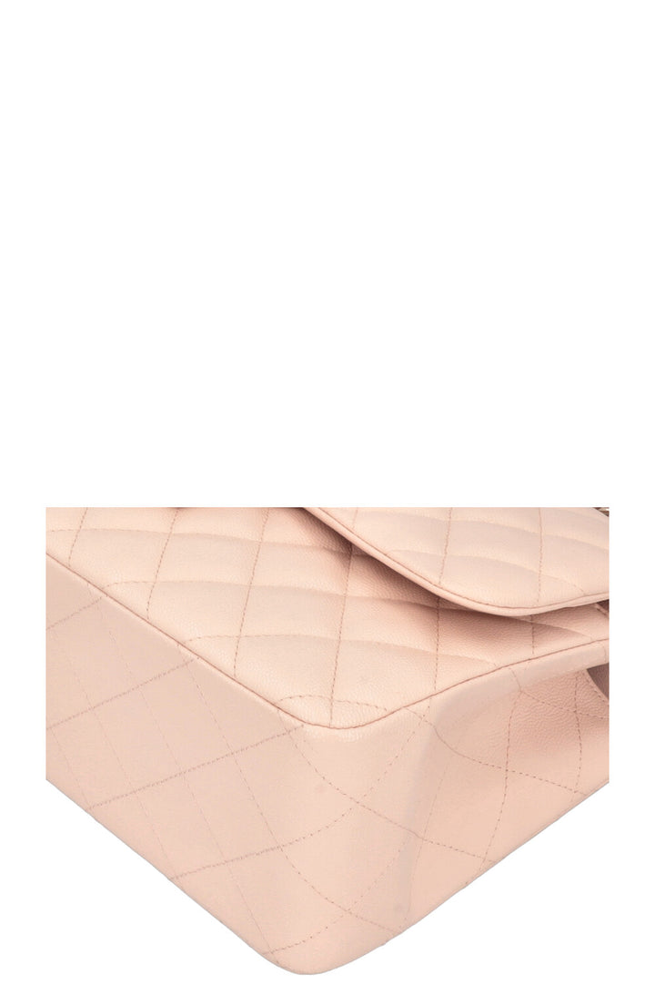 CHANEL Large Double Flap Bag Caviar Rose