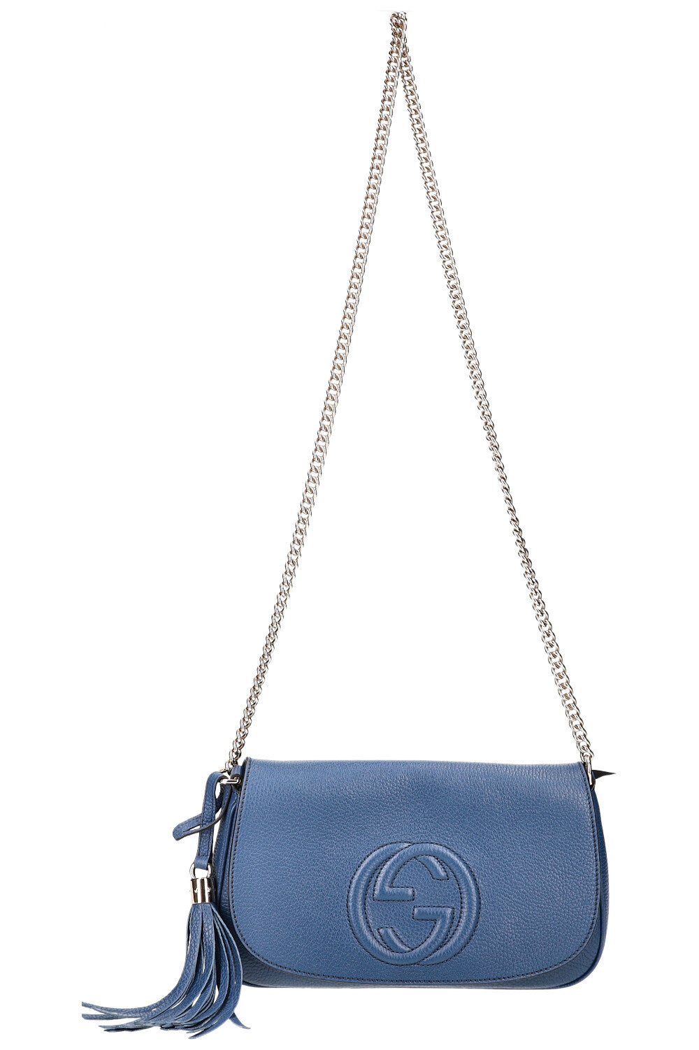 GUCCI Soho Chain Crossbody Bag Blue