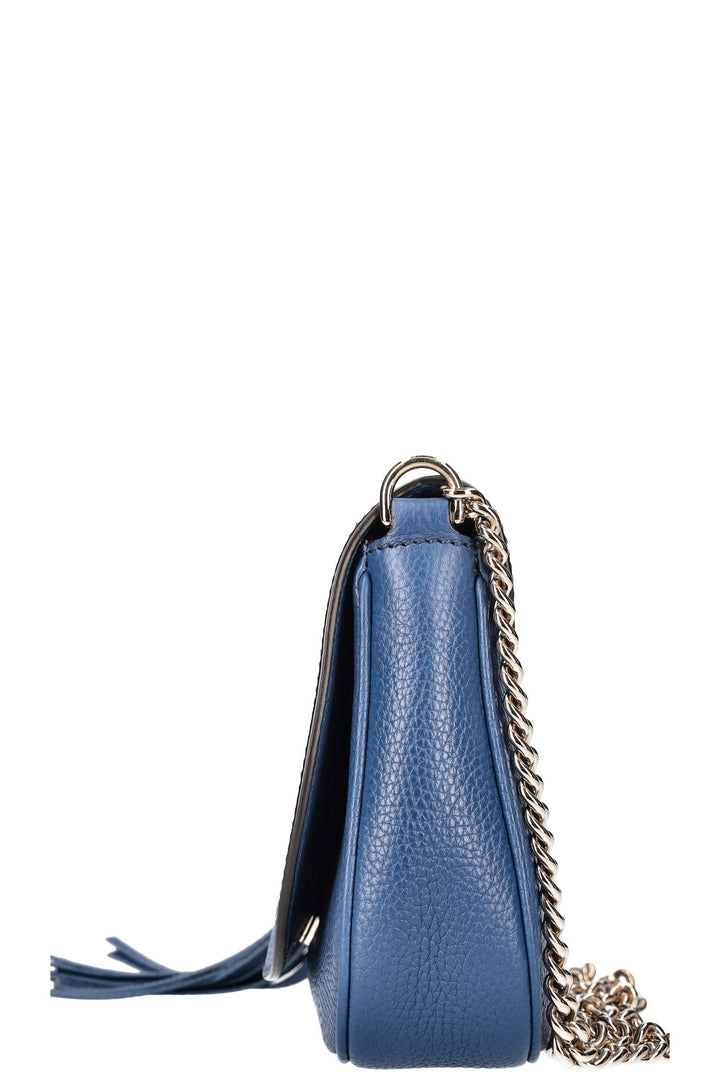 GUCCI Soho Chain Crossbody Bag Blue