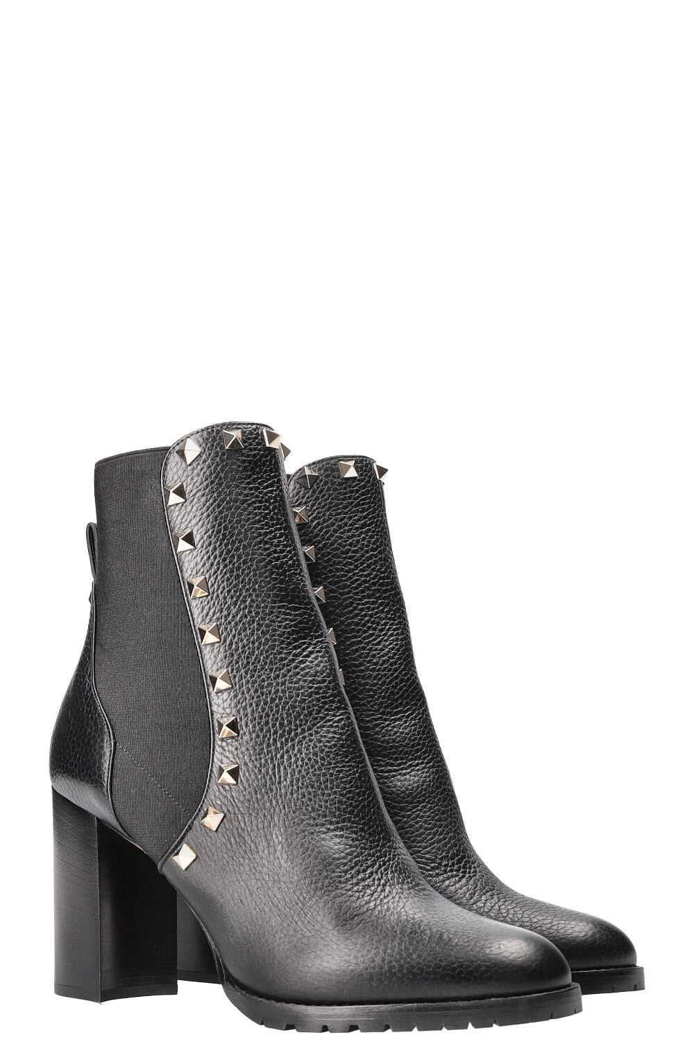 VALENTINO Rockstud Beatle Chelsea Boots Black