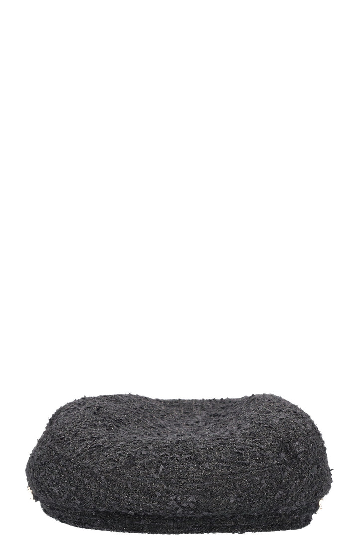 CHANEL Tweed Hat Black